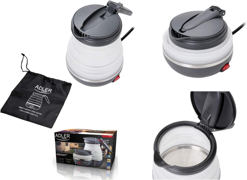 Adler AD1279 Összecsukható Elektromos Vízforraló 0,6L 750W BPA-Mentes Szilikon