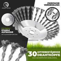 Adler Focus Light žičana četka za uklanjanje korova za trimer 2025 - 25,4 mm rupa s adapterom od 20 mm, uklanjanje korova 3