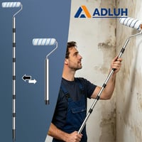 ADLUH 3 db 23 cm festőhenger falra és mennyezetre fehér kék hengerbetéttel, 17–83 inch alumínium teleszkópos nyéllel 6