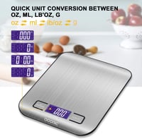 ADORIC Digitális Konyhai Mérleg 5kg Precíziós Elektronikus Mérleg LCD Kijelzővel 3