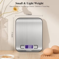 ADORIC Digitális Konyhai Mérleg 5kg Precíziós Elektronikus Mérleg LCD Kijelzővel 7