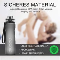 Adoric Tritan 1L BPA-mentes újrahasználható sportkulacs szürke 2