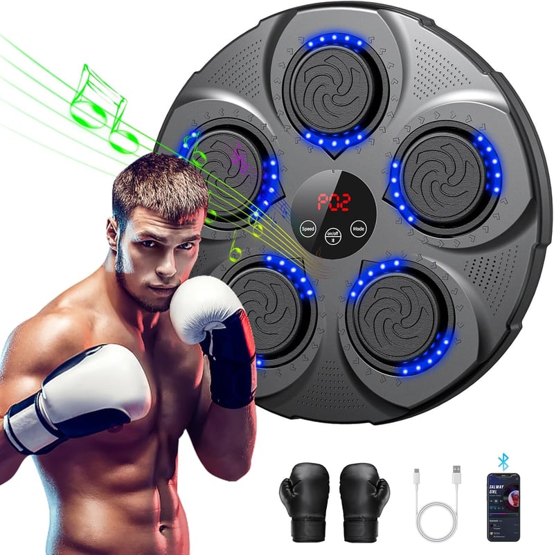 ADSAQOP Bluetooth Zenés Boxzsák 9 Sebességfokozat Számláló Funkcióval