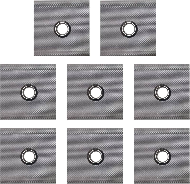 Adunsiaoto 8 darabos lakóautó napellenző horog szett, csővezetékhez, szürke-fehér, 5-8 mm