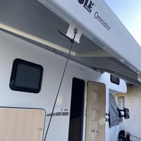 Adunsiaoto 8 darabos lakóautó napellenző horog szett, csővezetékhez, szürke-fehér, 5-8 mm 5