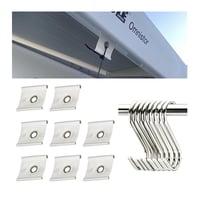 Adunsiaoto kuka za tendu za kamp-kućice za kanal 5-8 mm - bijela - 8 komada 1