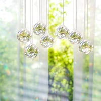 Adwikoso 24 db 20 mm kristálygömb prizma függő csillár dekoráció ablakra 3