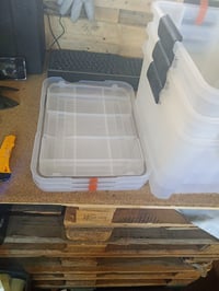 Set de 3 cutii de depozitare din plastic etanșe Iris Ohyama AT-SD cu capac, 20 L — bucată ruptă pe capac (stare: vezi a 2-a fotografie) 3