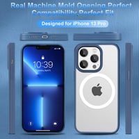 Apple iPhone 13 Pro MagSafe Szilikon Tok - Világoskék Átlátszó 7