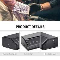 BIOMASER vezeték nélküli tetoválás stencil nyomtató - iOS és Android kompatibilis, A4-es, Bluetooth-os 3