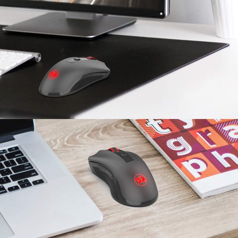 Redragon M652 vezeték nélküli optikai egér 6 gombbal, 5 DPI-fokozattal, PC és laptop kompatibilis