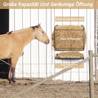 Nisorpa 2 az 1-ben Szénarács Lovaknak és Juhoknak, 89 Literes Falra Szerelhető Szénaetető Tálcával, Gazdaságokhoz, Lovardákhoz, Juhaklokhoz 6