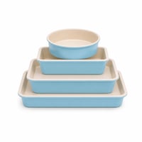 NutriChef set kalupa za pečenje od ugljičnog čelika s keramičkim premazom protiv prianjanja – za torte, kruh, lazanje, tirkizni – rabljeno — set od 4 komada 2
