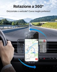 Andobil Autós Telefontartó Szellőzőrácsra - 360° Forgatható, Stabil Rögzítés, iPhone 14/13/12, Samsung, Huawei, Xiaomi Készülékekhez 4