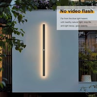 K-Bright 120 cm-es Kültéri LED Fali Lámpa Mozgásérzékelővel - IP65 Vízálló Fekete Modern Világítás Kerthez, Garázshoz, 3000K Meleg Fehér Fén 5