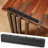 Fekete Fém Összekötő Lemez 10db - Bútorokhoz, Polcokhoz, Szekrényekhez - 200x20x3mm Perforált Lapos Vasalat 60 Csavarral 6