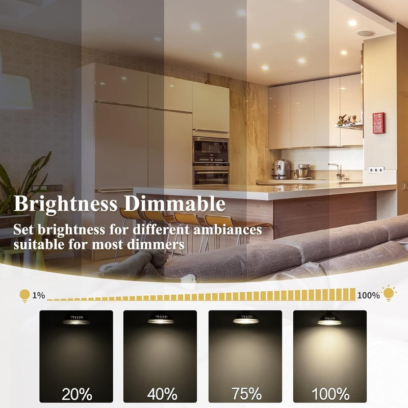 DiCUNO GU5.3 LED Izzó 6W - Dimmelhető MR16 Spotlámpa, 4000K Természetes Fehér, 440lm, 12V, 60W Halogén Helyettesítő, 40° Szórási Szög, 10 Da