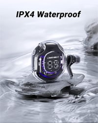 ACEFAST T8 Bluetooth fülhallgató - 30 órás akkuidő, zajszűrés, átlátszó LED kijelző, fekete 8