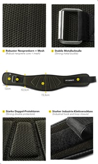FITGRIFF Súlyemelő öv - Edzőöv testépítéshez, erőemeléshez, CrossFithez (Army Green, XS) 5