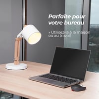 Feelsolar Asztali Lámpa - Japandi Stílusú LED Éjjeli Lámpa USB Porttal, 3 Fokozatú Fényerőszabályzás, Állítható Kar, E27 LED Izzóval, +95% C 10
