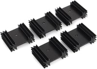 Easycargo fekete anodizált TO-220 alumínium hűtőborda MOSFET-hez, 5 db-os csomag 7