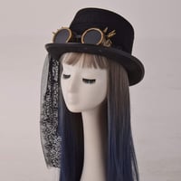 COSDREAMER Steampunk Cilinder Kalap Szemüveggel - Fekete, 60cm - Halloween Jelmez 3