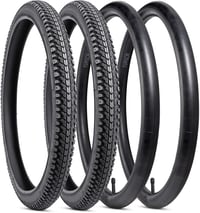 YunSCM 20"-os kerékpár gumi és belső szett, 20x1.75 méretű, AV32mm szeleppel 3
