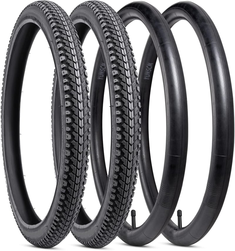 YunSCM 20"-os kerékpár gumi és belső szett, 20x1.75 méretű, AV32mm szeleppel