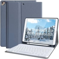 iPad 10.2 Bluetooth billentyűzetes tok - KBCASE spanyol kiosztású, levehető, 9./8./7. generációhoz 1