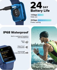 aeac Okosóra Férfiaknak 1.69" Érintőképernyő Híváskezelés Alexa Pulzusmérő IP68 Vízálló 6