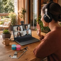 Video poziv paket: 1x FHD kabel + 1x USB webkamera + 2x gel za čišćenje 1