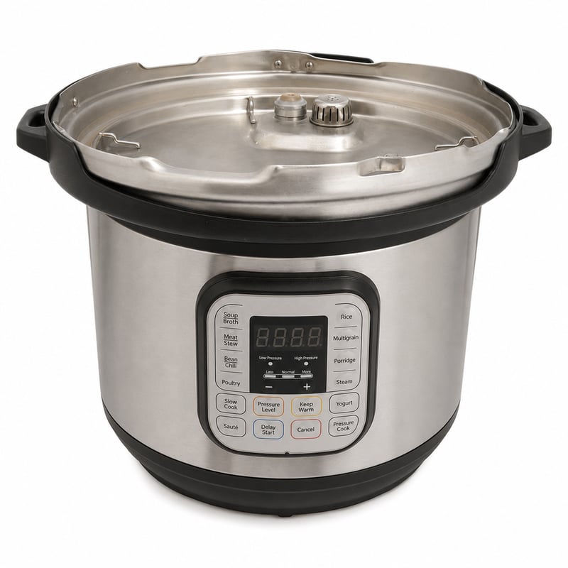 Elektrický tlakový hrniec Instant Pot IP-DUO60 7 v 1, 5,7 l, 1000 W, 220 V – preliačená pokrievka, použitý kus