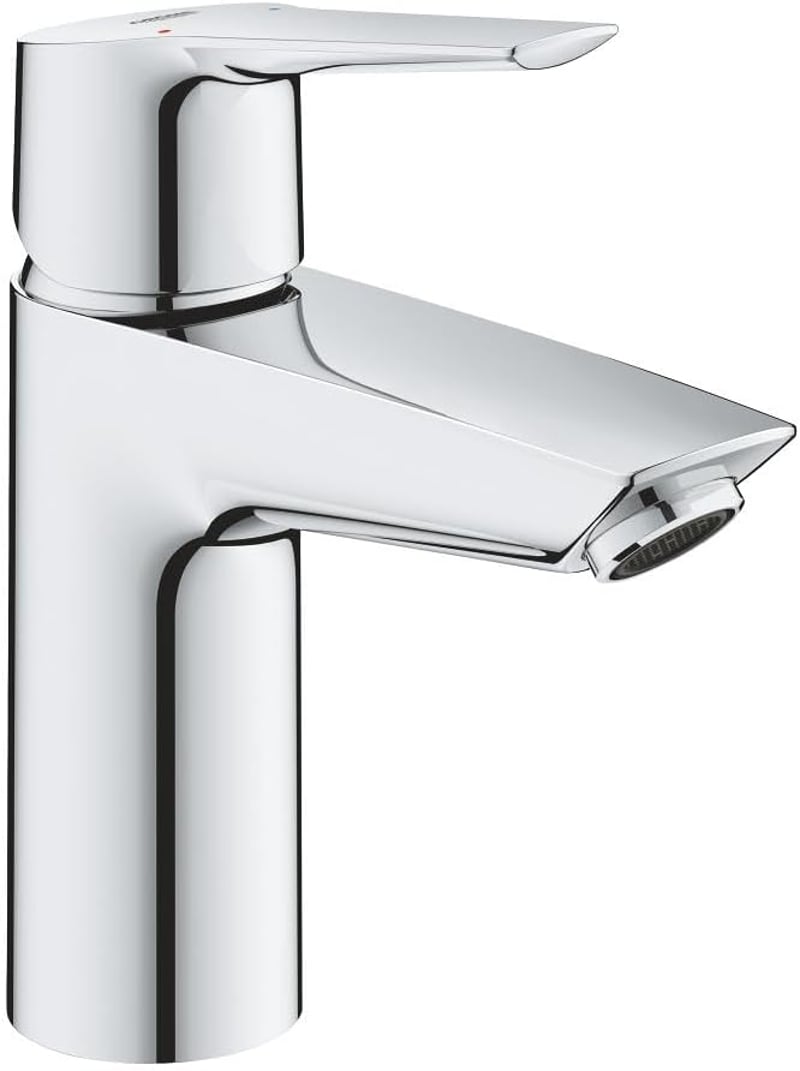 GROHE Quickfix Start Egykaros Mosdócsap S Méret | Króm Fürdőszobai Csaptelep Szerelőeszközzel | Víztakarékos Rendszer | Fém Fogantyú