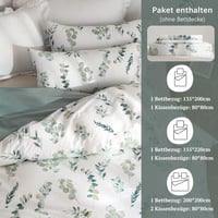 MILDLY növénymintás ágynemű szett 200x200, mosott pamut, öko-tex, allergiásoknak 3