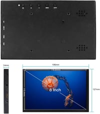 Elecrow 8" IPS Hordozható Monitor Raspberry Pi-hez, HD 1280x800 Felbontással 3