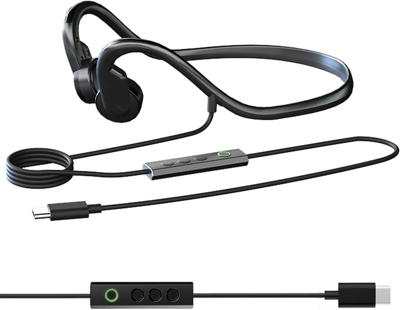 Sumeber vezetékes csontvezető sport fülhallgató, vízálló, mikrofonos, USB-C