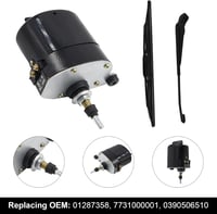 LIROPAU 12V Univerzális Szélvédő Ablaktörlő Motor Karral és Lapáttal - Traktorokhoz, Lakóautókhoz - 105° - OEM 01287358 7731000001 5