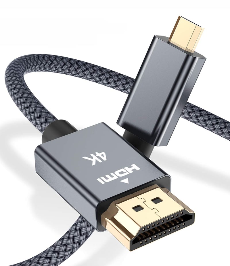 Elebase 3m-es 4K 60Hz Micro HDMI kábel Raspberry Pi, GoPro, Sony, Nikon kamerákhoz