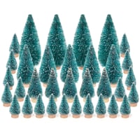 Set 34 Mini Brazi Artificiali de Crăciun Aeelike, 12,5 cm / 8,5 cm / 6,5 cm / 4,5 cm, Brazi Mici Verzi pentru Decorarea Mesei și Vitrine DIY 1