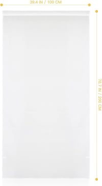 VOSAREA Fehér Pamut-Len Fényáteresztő Függöny Nappali és Hálószoba Dekorációhoz, Átlátszó Voile Anyag, 100 x 200 cm 3