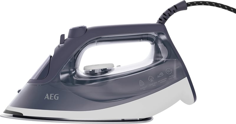 AEG 2400W Gőzölős Vasaló 160g Gőzlökés Önmegtisztító Funkció Kék-Fehér
