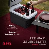 AEG Automotive Board-Bar BK 16 termoelektrični prijenosni hladnjak i grijač, 16 litara, 12V, za automobil i utičnicu, crno-svijetlosiva 6