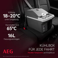 AEG Automotive Board-Bar BK 16 termoelektrični prijenosni hladnjak i grijač, 16 litara, 12V, za automobil i utičnicu, crno-svijetlosiva 2