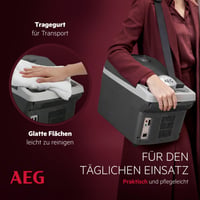 AEG Automotive Board-Bar BK 16 termoelektrični prijenosni hladnjak i grijač, 16 litara, 12V, za automobil i utičnicu, crno-svijetlosiva 7