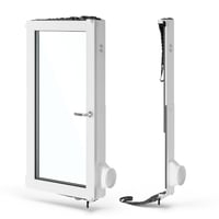 AEG AWKIT5 ablaktömítő készlet hordozható klímákhoz, 15 cm csőátmérő - szürke-fehér 1