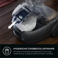 Aspirator cu sac AEG Clean 6000 AB61C1OKO Öko, 850 W, 3,5 L, cablu 12 m, tub telescopic din oțel inoxidabil, 65% material reciclat, roți XL 6