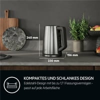 AEG Deli 5 Vízforraló 1,7L 2400W 5 Hőfok Beállítás Rozsdamentes Acél 9