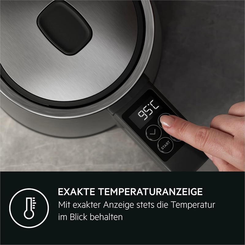 AEG Deli 5 Vízforraló 1,7L 2400W 5 Hőfok Beállítás Rozsdamentes Acél
