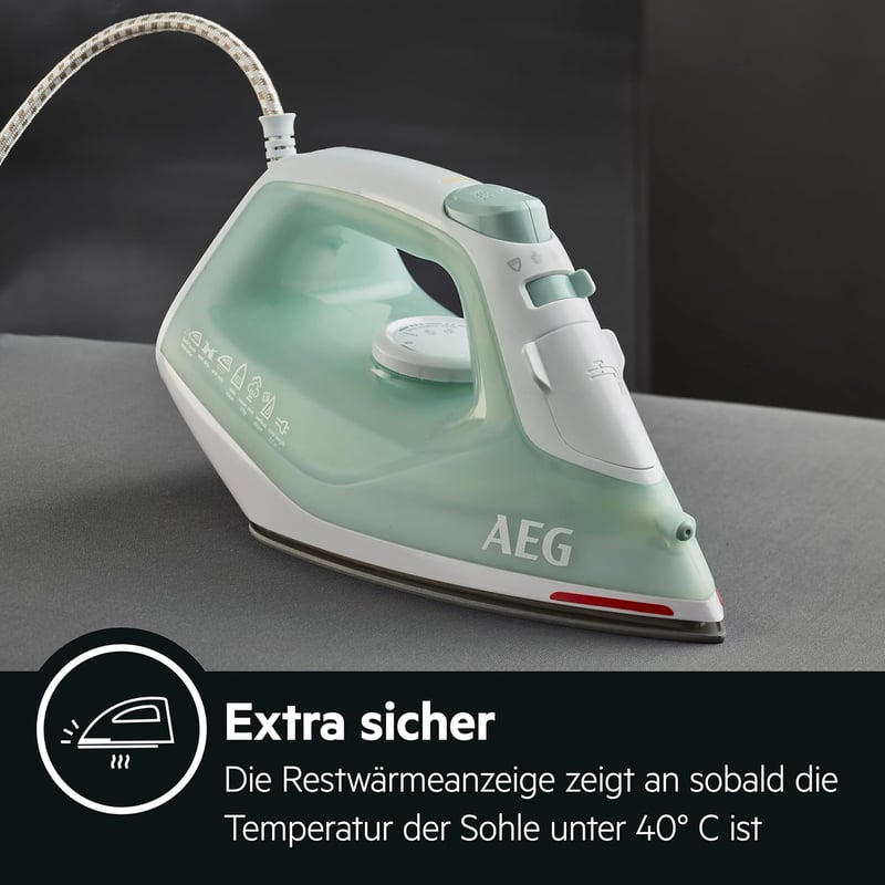 AEG gőzölős vasaló gőzlöket 30g/perc fehér-zöld 250ml tartály