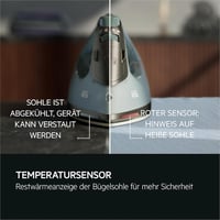 AEG Steam Iron, 2400 W, Variable Vertical Steam Surge, Fine Spray, 24% Recycled Plastic, Residual Heat Indicator, 2 m Cable, 180° Rotatable, Anti-Limescale System, Ceramic Sole, Green Grey, SI5-2-6OG 3